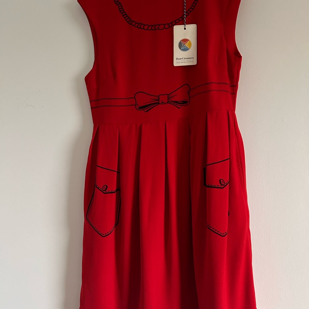 Dear Creatures Trompe L’oeil Dress with Bow Detail NWT *RARE*